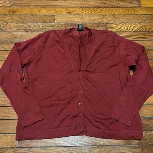 Eddie Bauer Maroon Knit Sweater